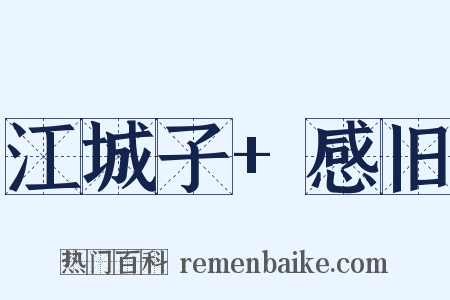 江城子+感旧是什么意思的图片